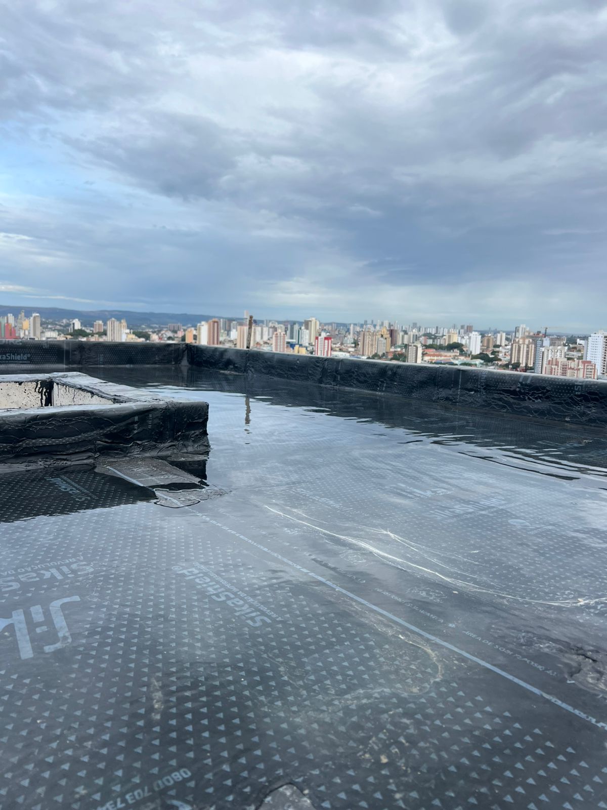 Antes — Impermeabilização de laje